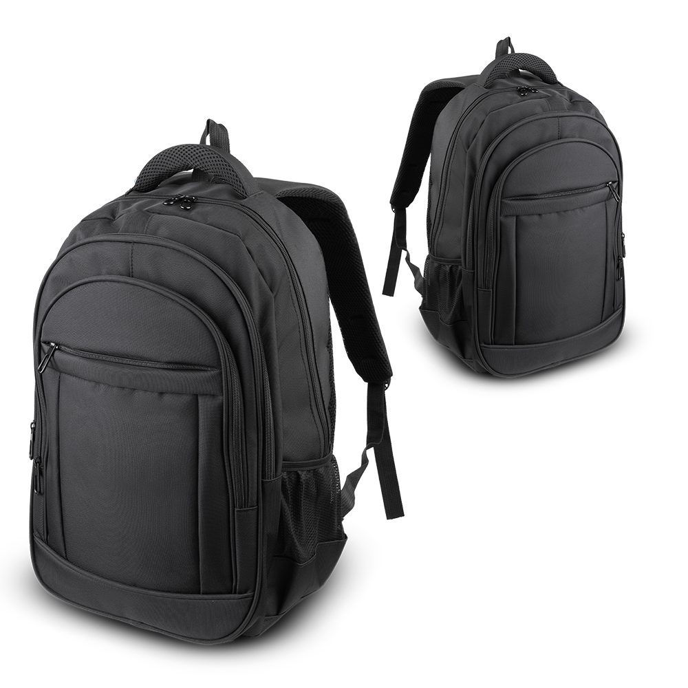 Mochila para Notebook 15,6” em Oxford 600D com 3 Bolsos Frontais