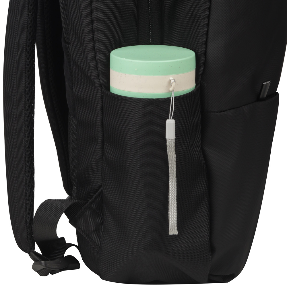 Mochila para Notebook 15,6” em Poliéster 600D com Detalhe em PU