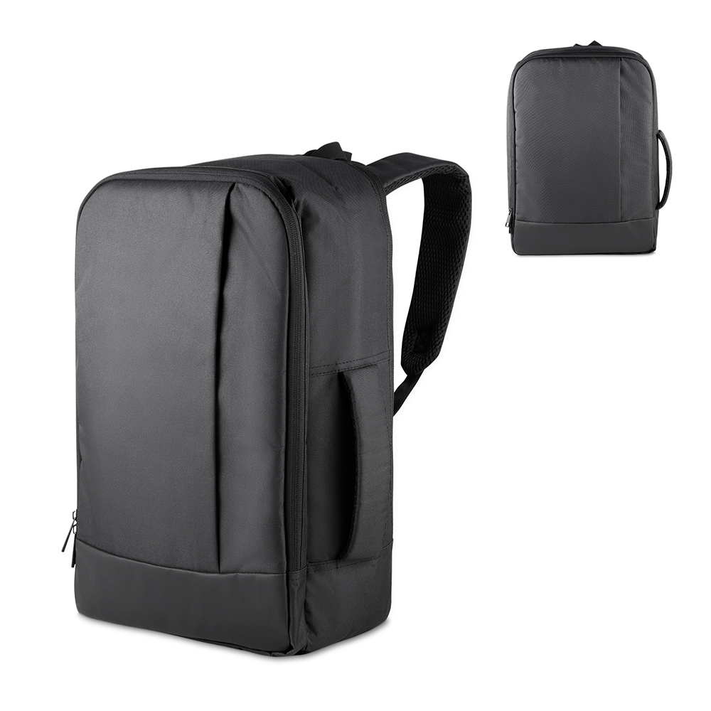 Mochila Pasta em Poliéster 300D com Detalhe em PU para Notebook 15,6”