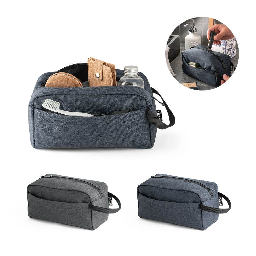 Necessaire  Personalizada em Poliéster Reciclado 600D com Bolso Frontal