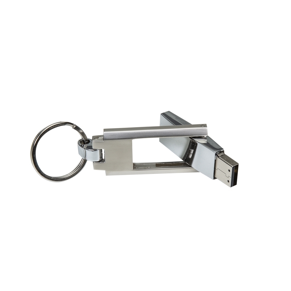 Pen Drive Grande de Metal 4GB Personalizado com Chaveiro