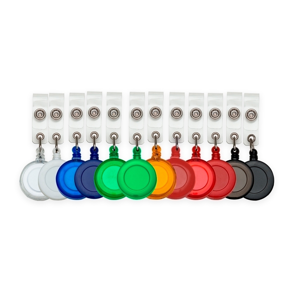 Porta Crachá Retrátil Personalizado com Roller Clip em Plástico