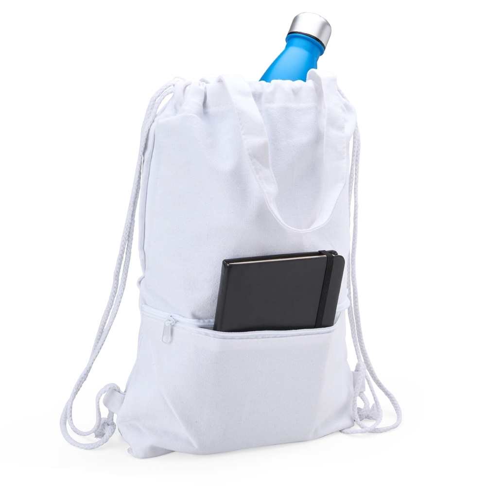 Sacochila Versátil em Lona com Bolso Frontal