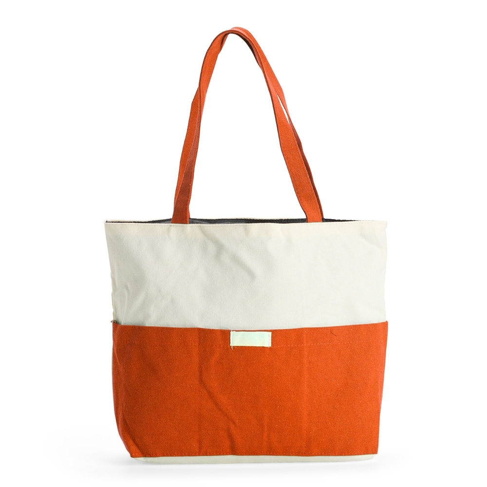 Sacola de Lona Personalizada  30 x 39 cm 356 g/m² com Bolso Frontal