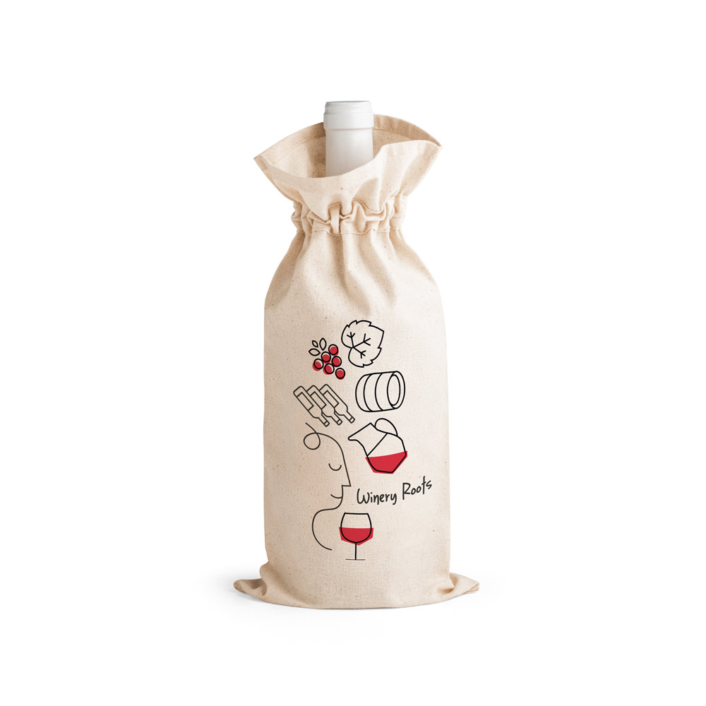 Sacola para Garrafa em Algodão JEROME Personalizada