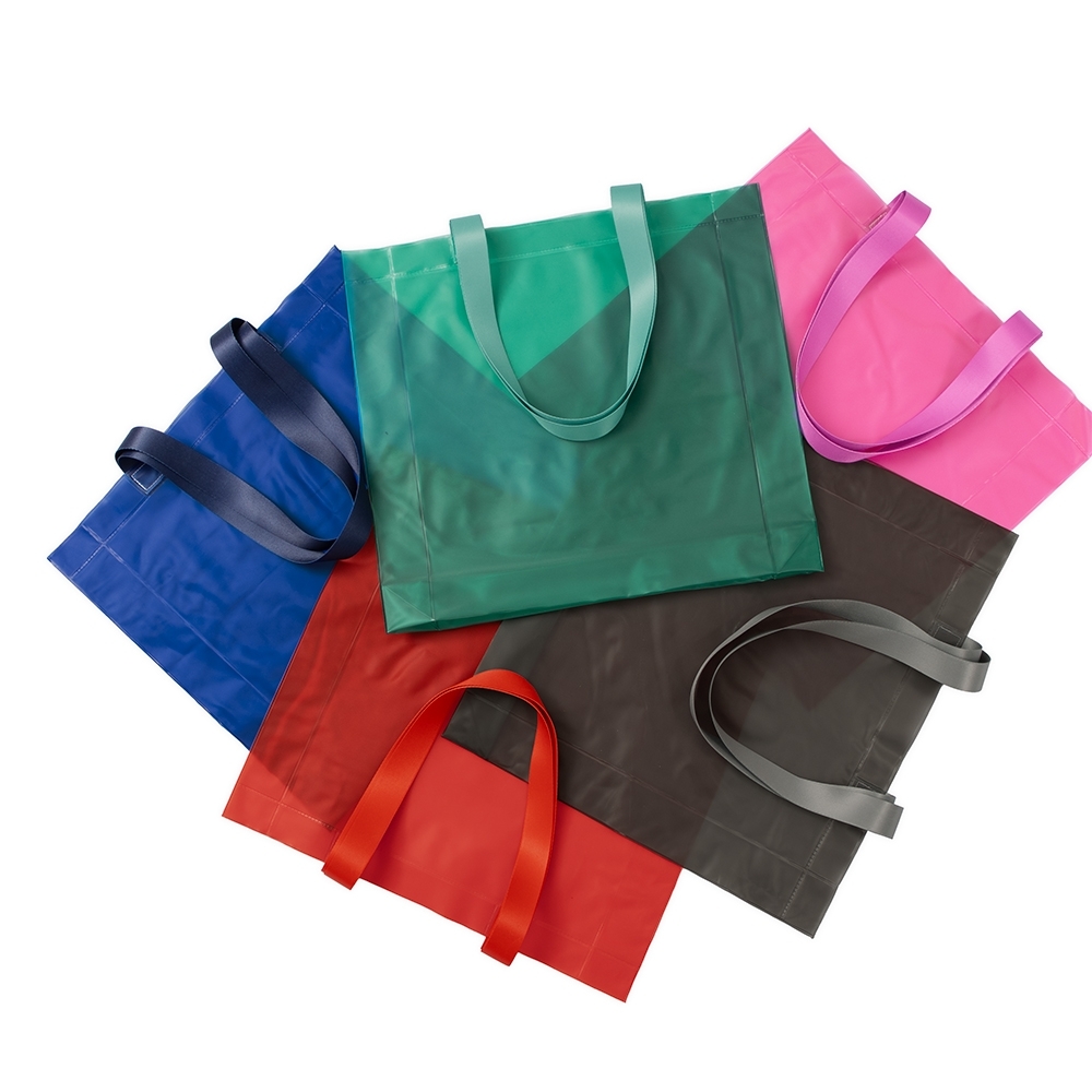 Sacola Personalizada em PVC All Clean com Alça de Cetim