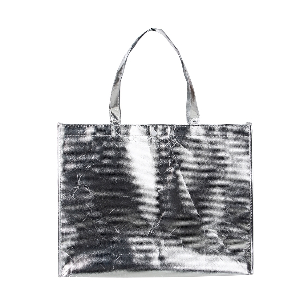 Sacola TNT Personalizada Metalizada 35 x 45,5 cm com Botão