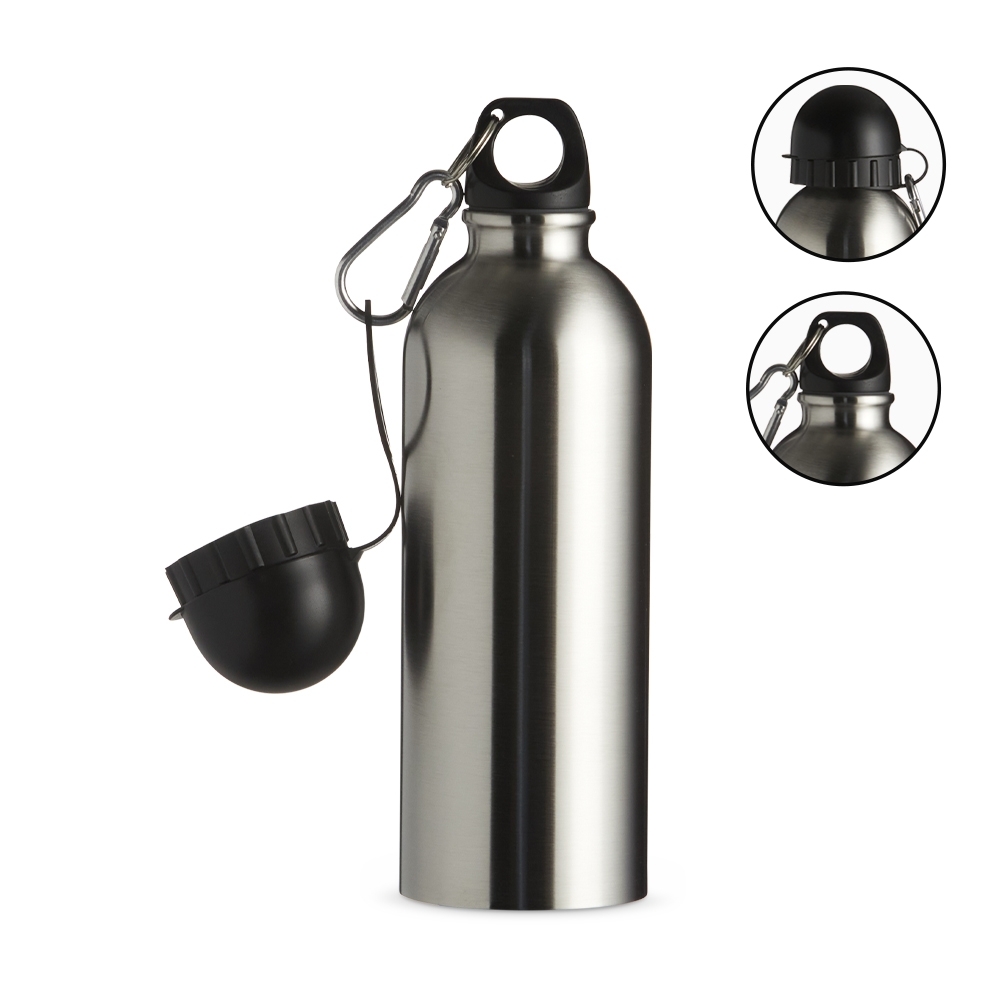 Squeeze Inox Personalizado 500ml  com Mosquetão