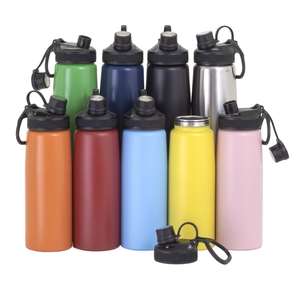 Squeeze Inox 900ml Personalizado com Alça e Tampa Protetora