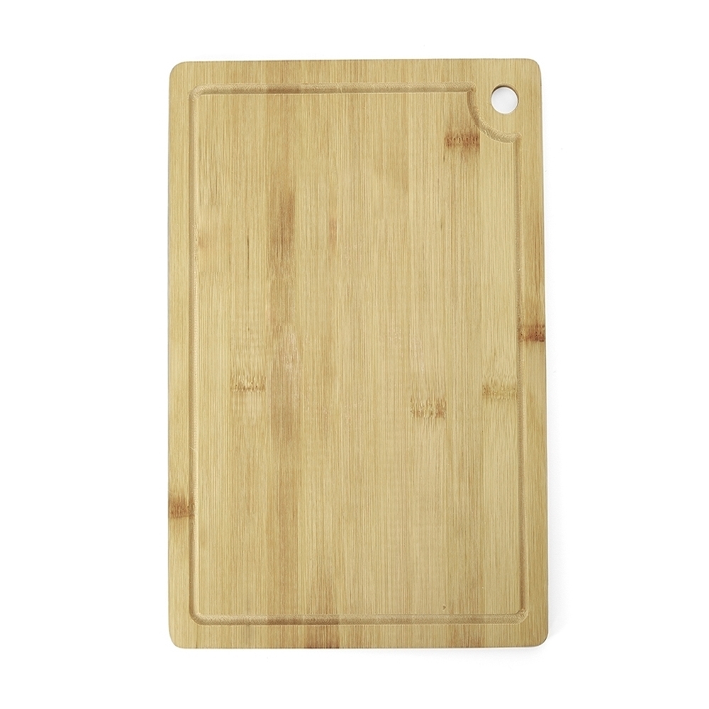 Tábua  Personalizada para brinde de Corte em Bambu com Canaleta e Gancho